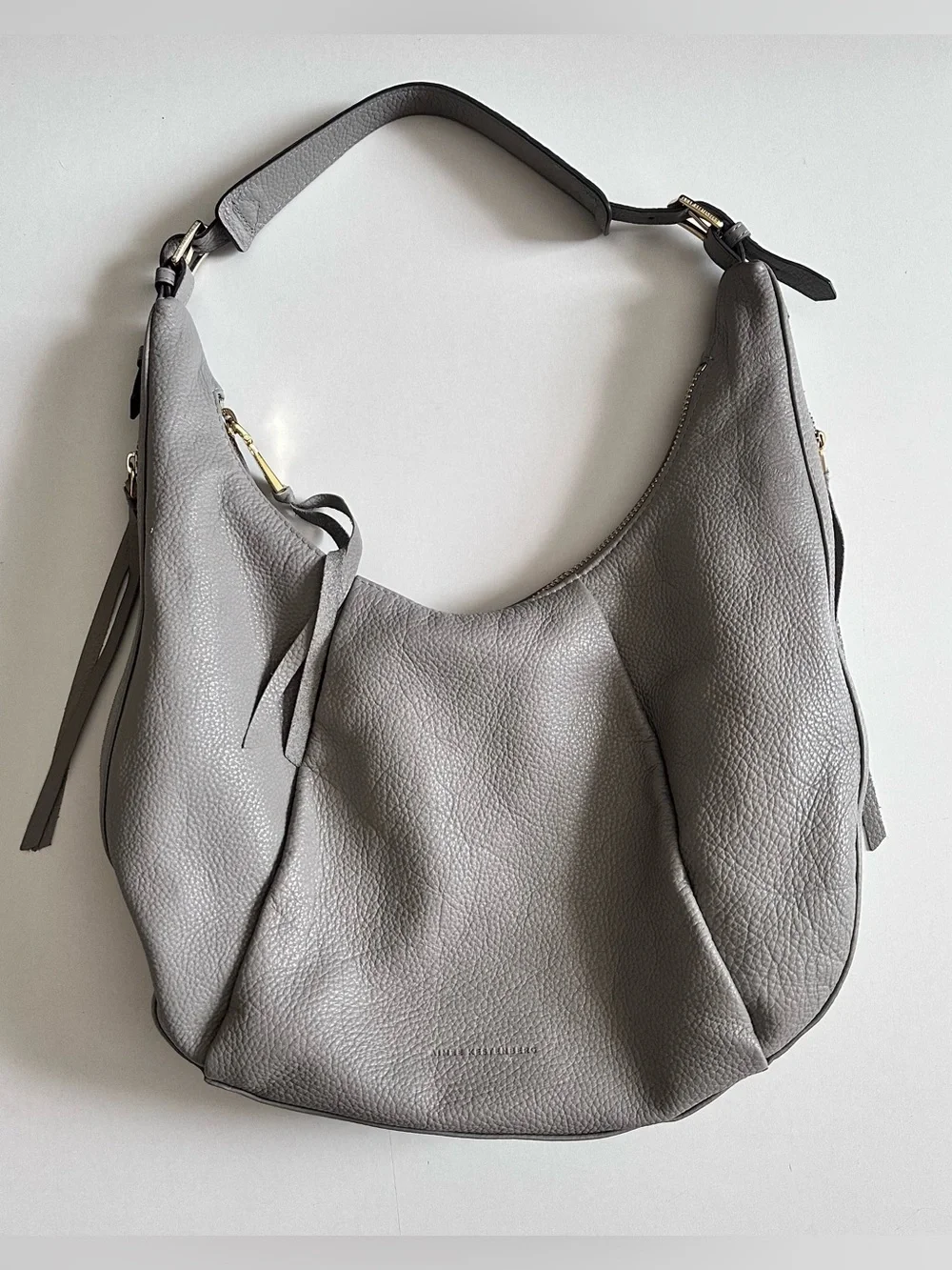 Aimee Kestenberg Corfu Pleated Hobo Bag In Steel Grey